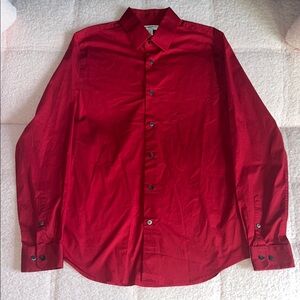 Men's Express 1MX Button Up Shirt - Red - Medium